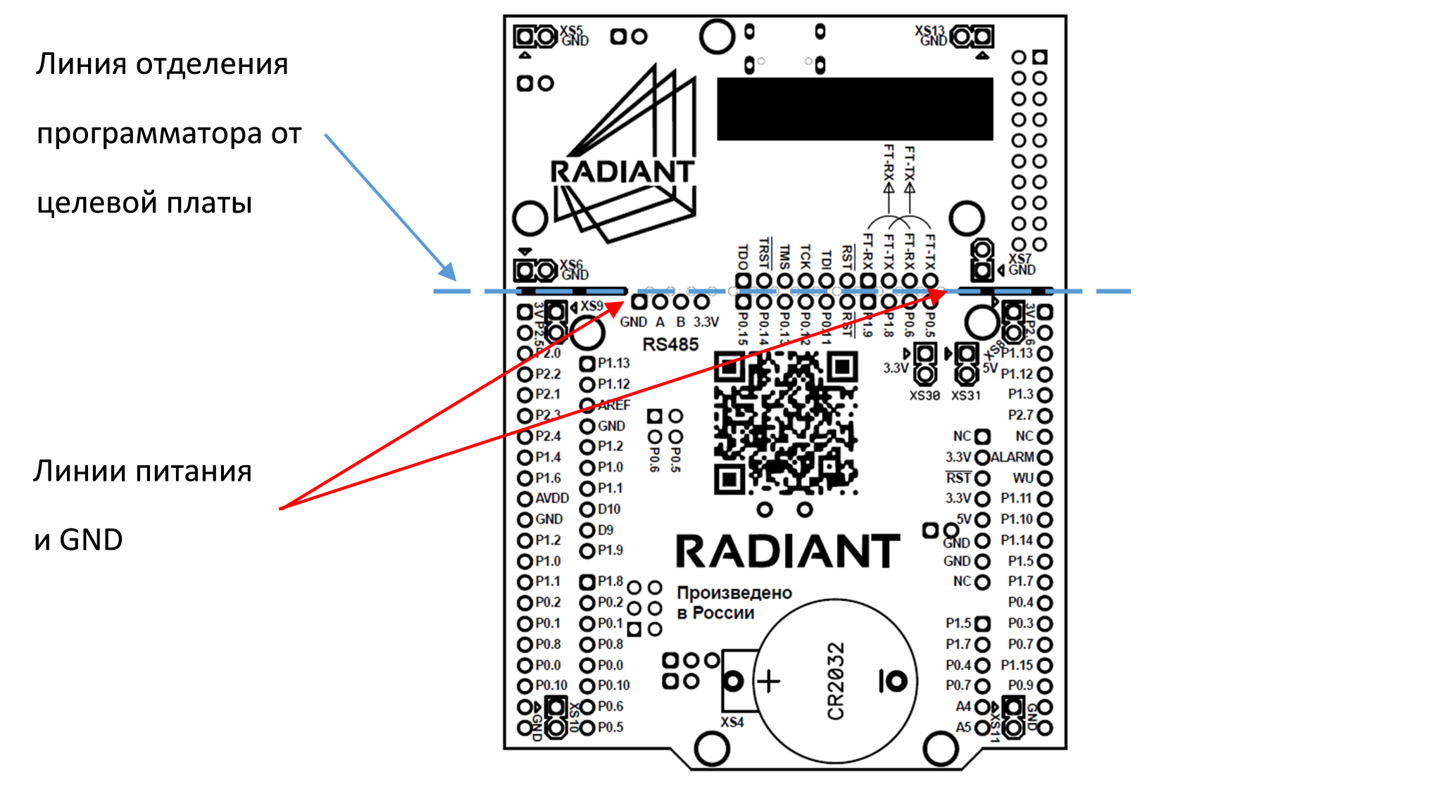 Нижняя сторона отладочной платы.png Нижняя сторона отладочной платы.png